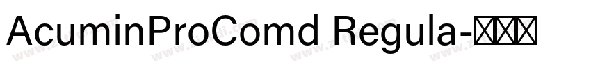 AcuminProComd Regula字体转换